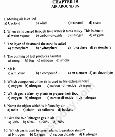 CBSE Class 6 Science Garbage In Garbage Out MCQs Multiple Choice 