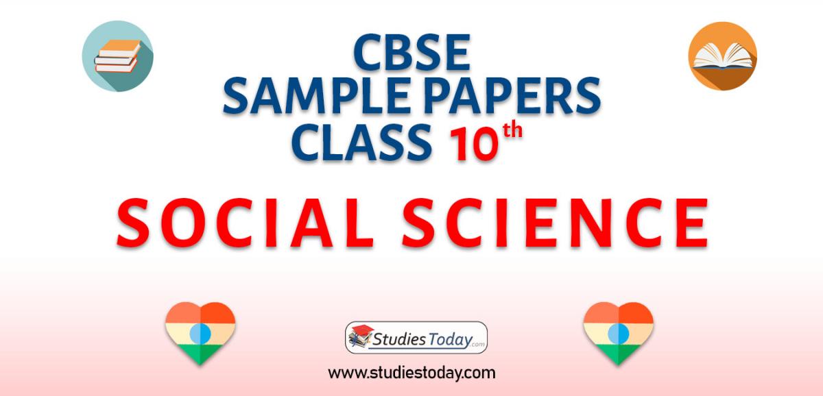 CBSE Sample Paper for Class 10 Social Science