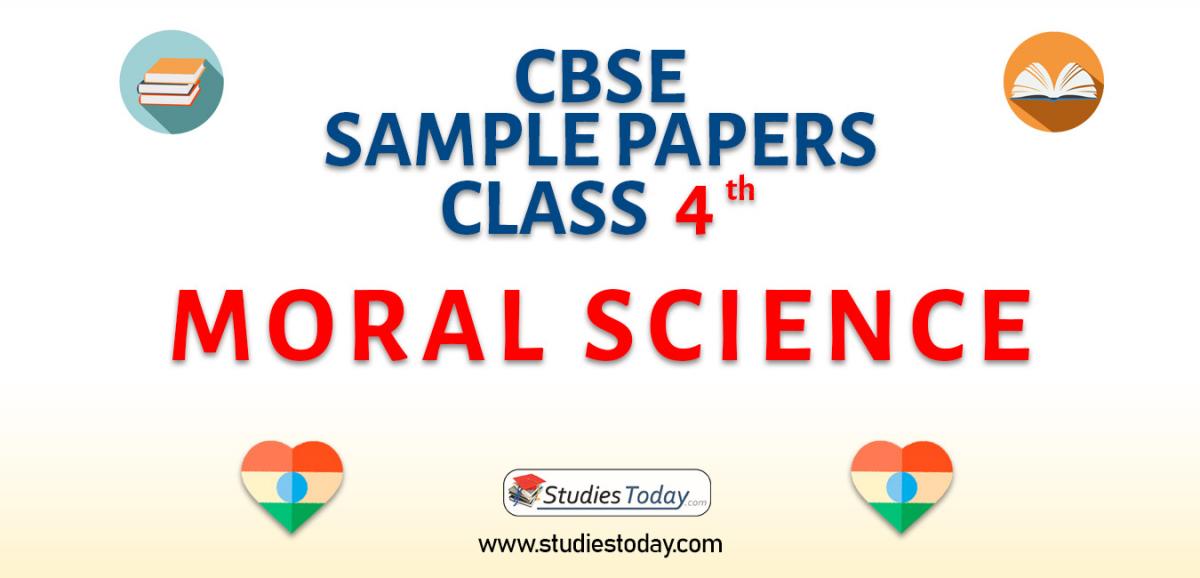 CBSE Sample Paper for Class 4 Moral Science