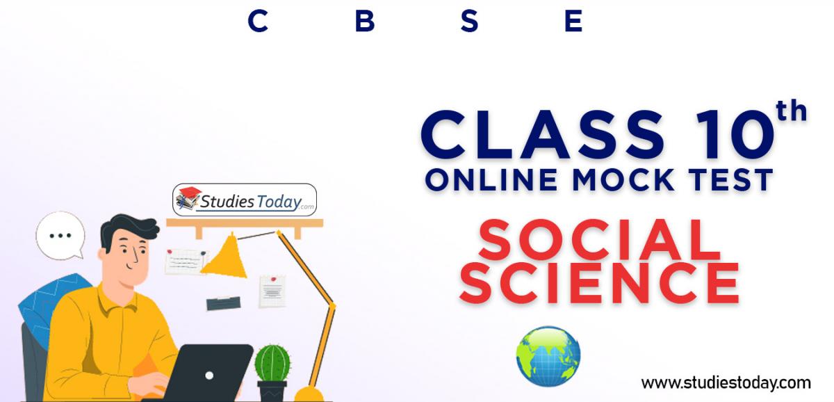 CBSE Class 10 Social Science Online Mock Test