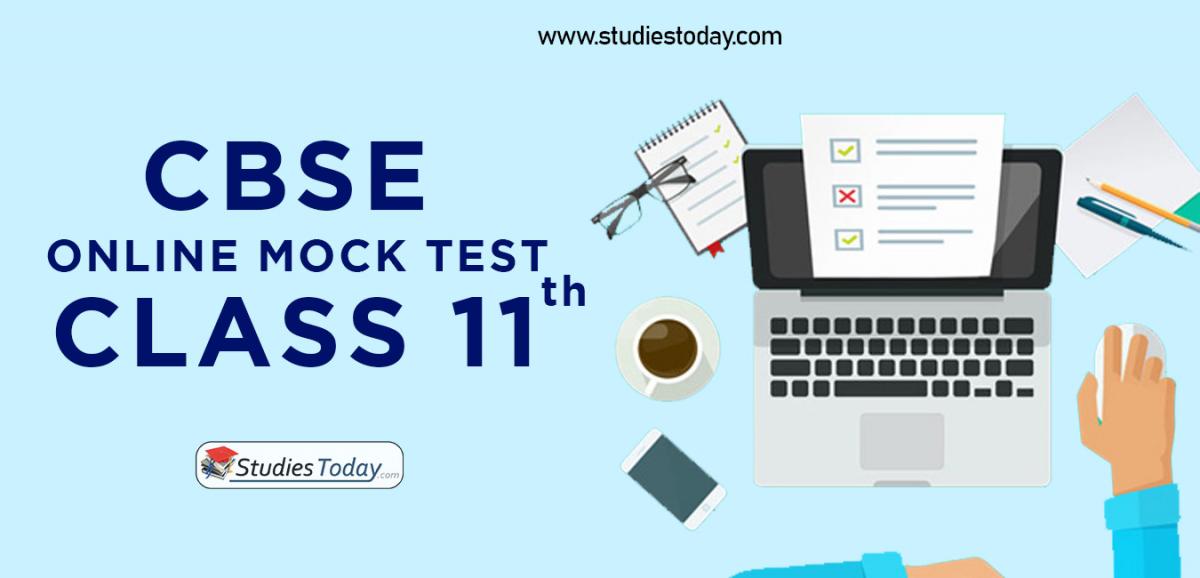 CBSE Class 11 Online Mock Test