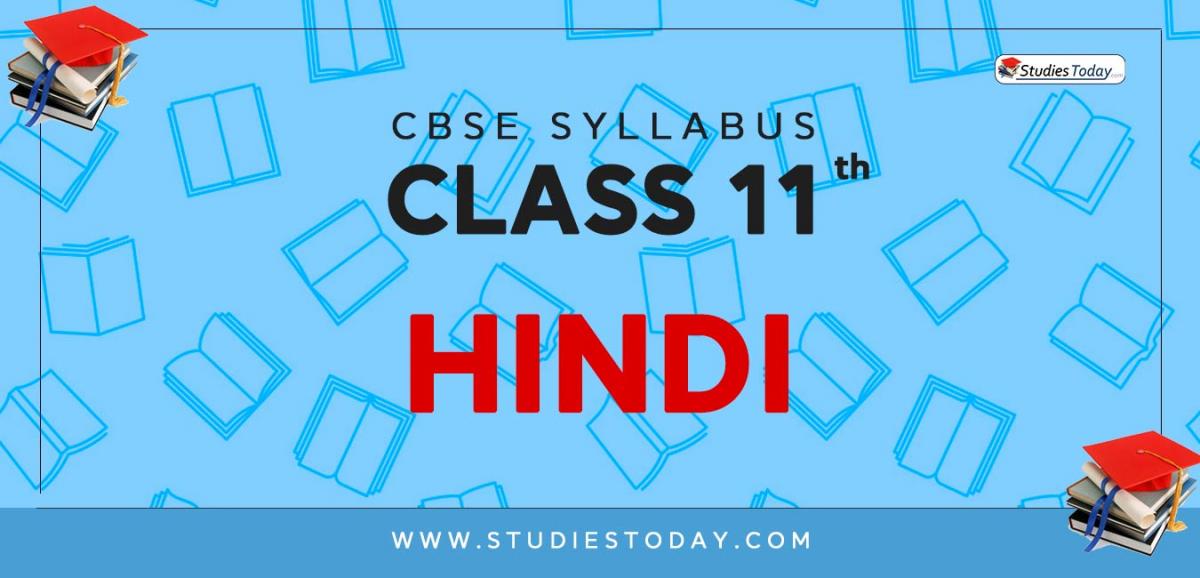 CBSE Class 11 Syllabus for Hindi 2020 2021