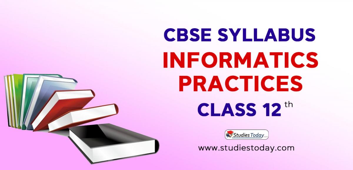 CBSE Class 12 Syllabus for Informatics Practices 2020 2021