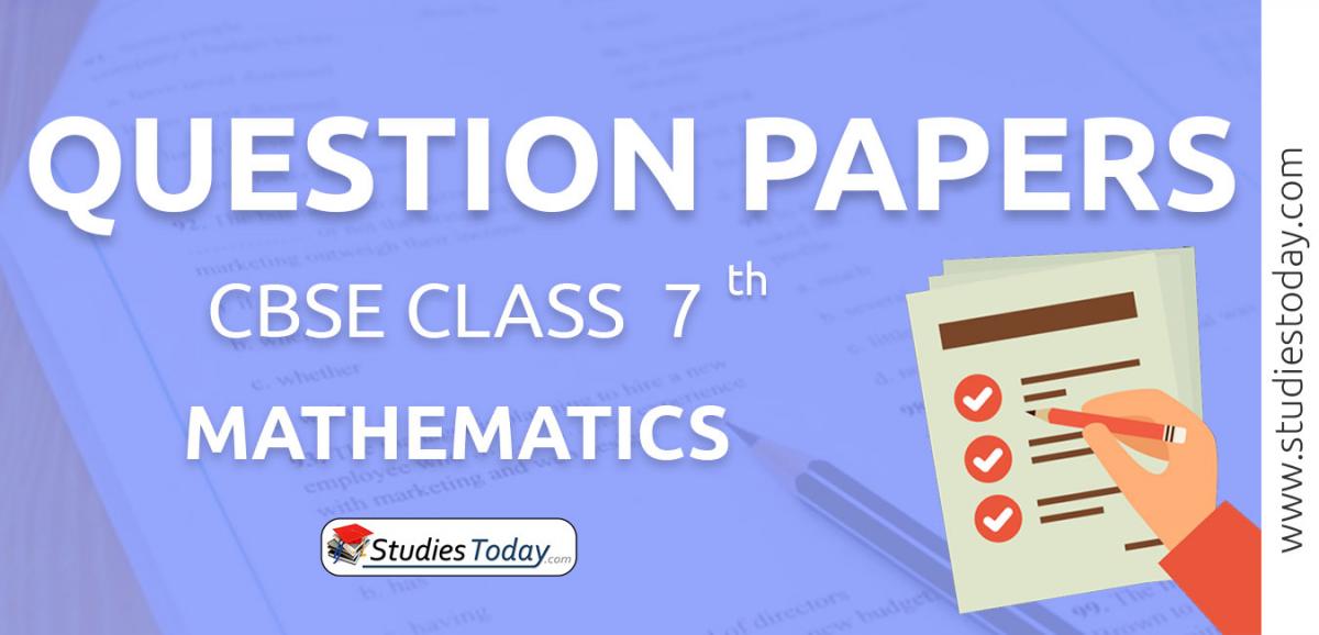 CBSE Class 7 Mathematics Question Papers
