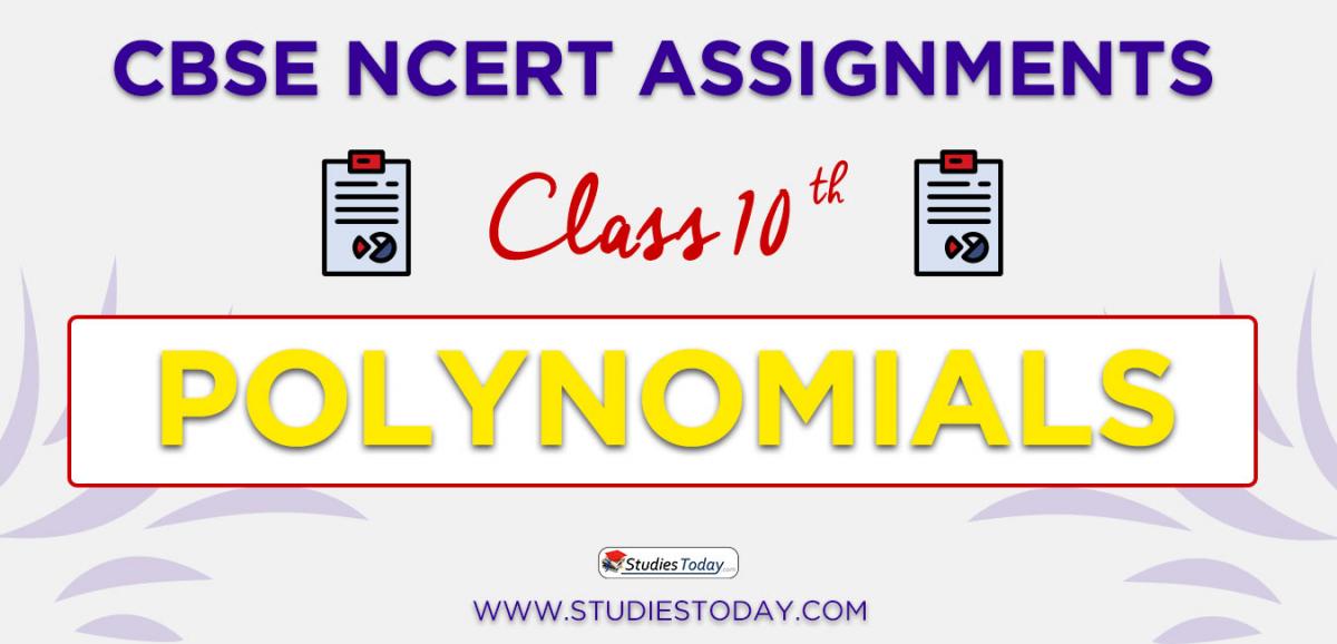 CBSE NCERT Assignments for Class 10 Polynomials