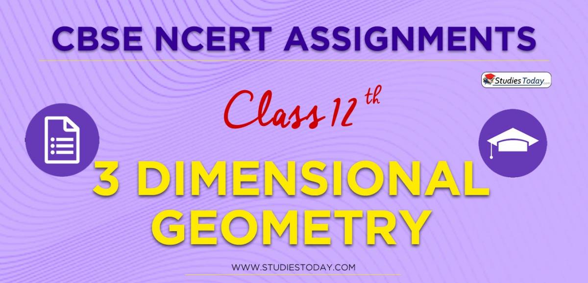 CBSE NCERT Assignments for Class 12 Three Dimensional Geometry