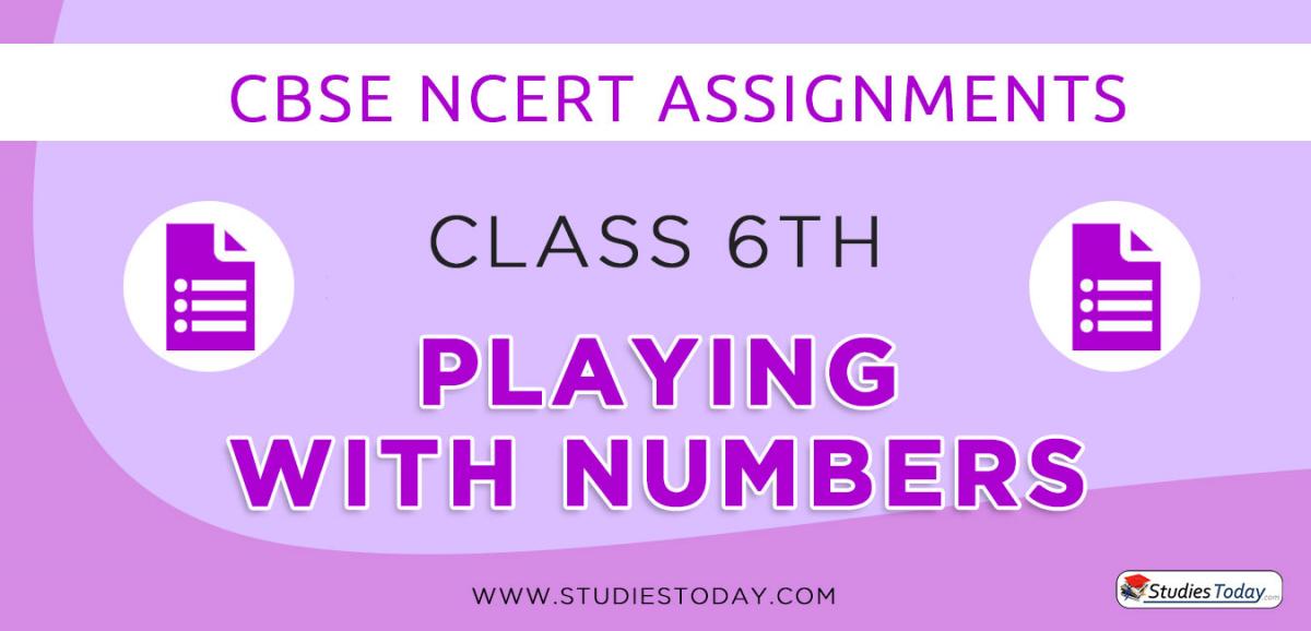 CBSE NCERT Assignments for Class 6 Playing with Numbers
