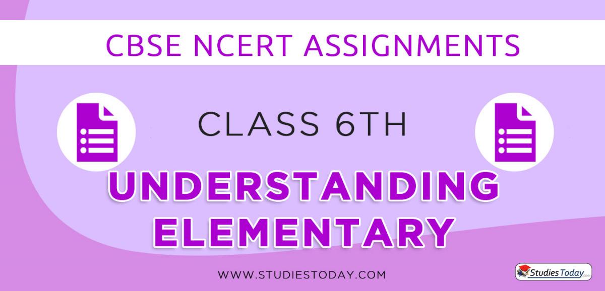 CBSE NCERT Assignments for Class 6 Understanding Elementary