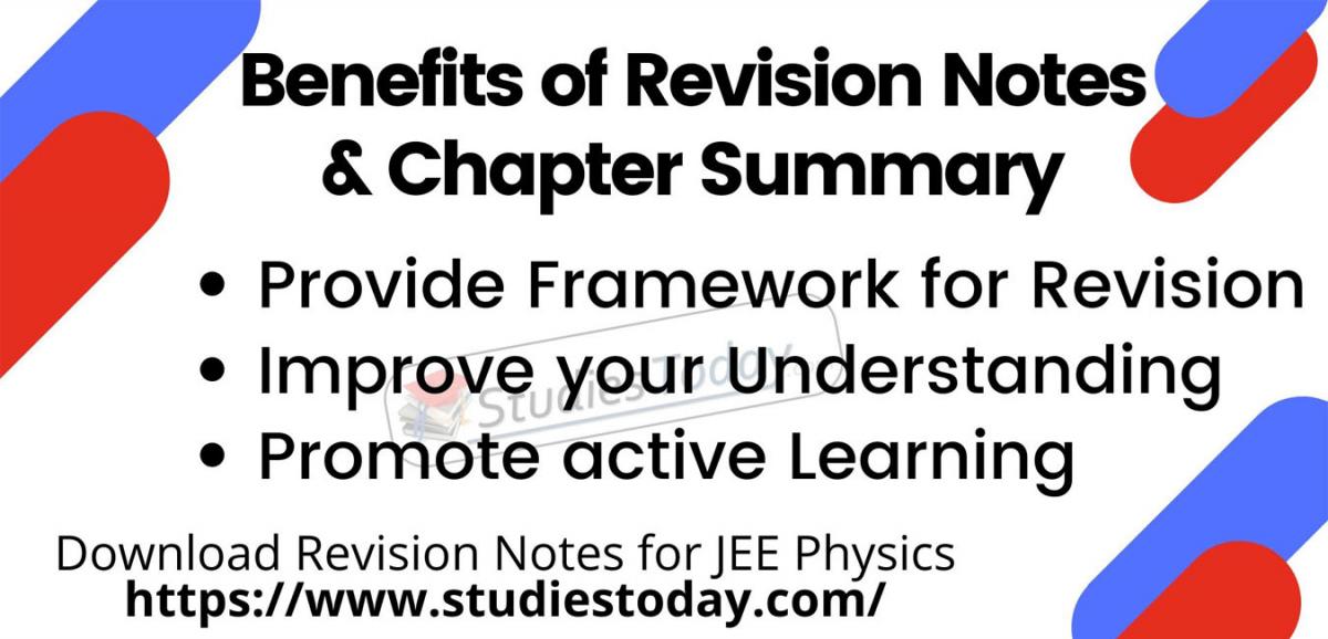 Revision Notes for JEE Physics Motion in a Plane