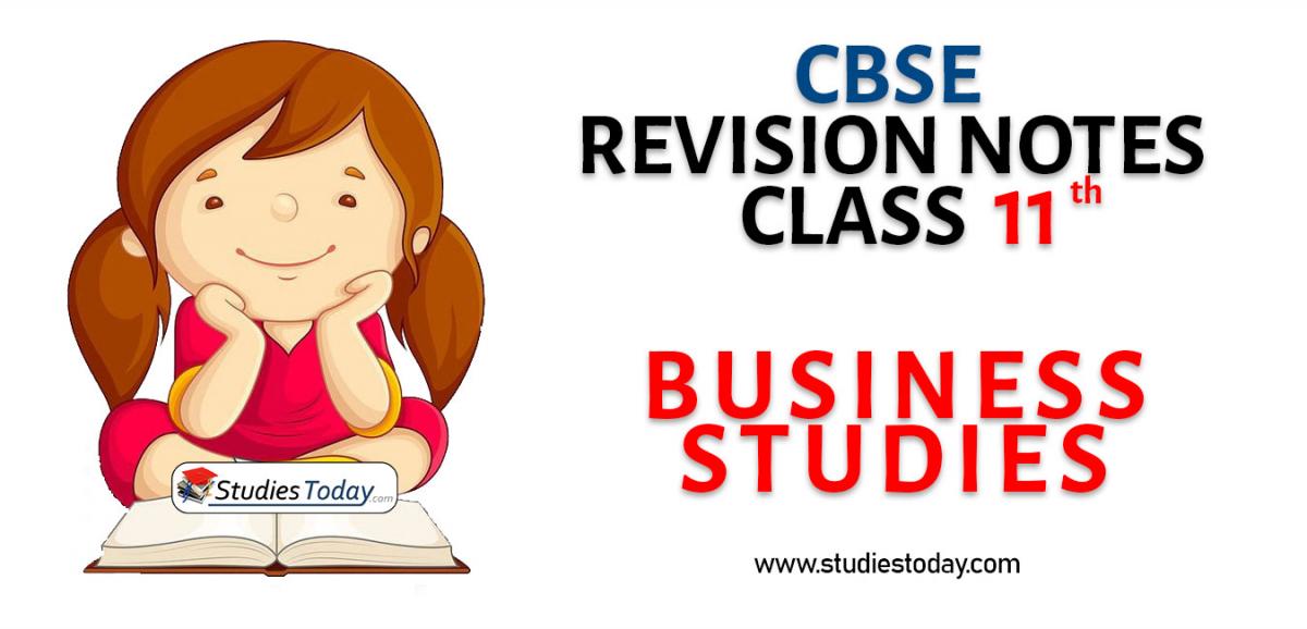 Revision Notes for CBSE Class 11 Business Studies