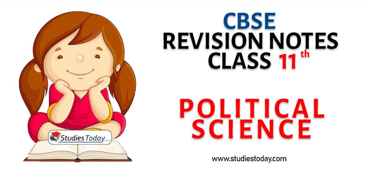 Revision Notes for CBSE Class 11 Political Science