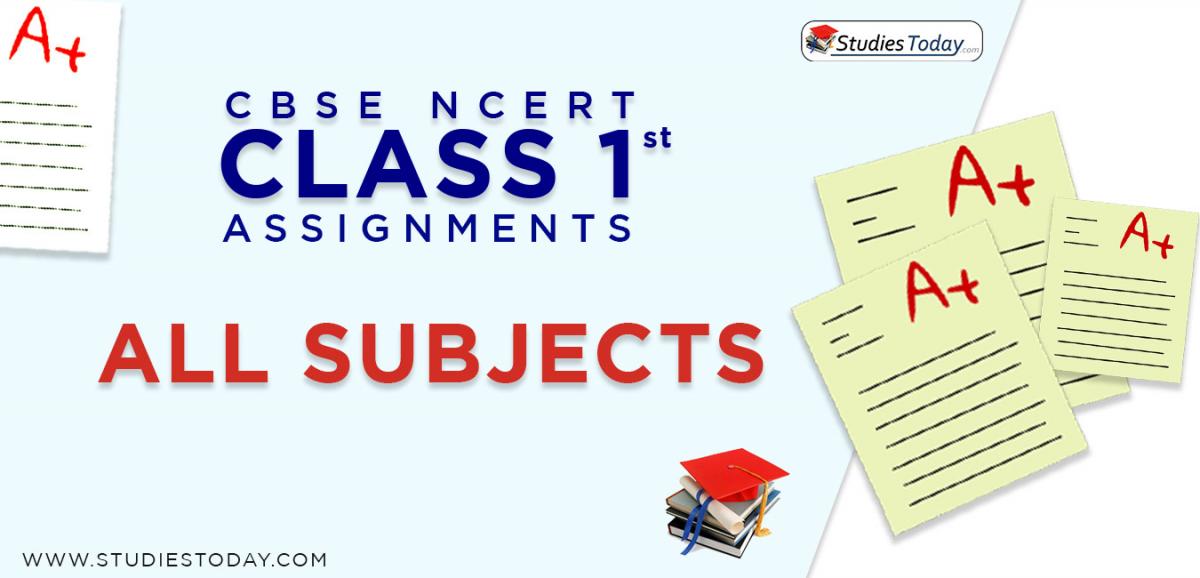 CBSE NCERT Assignments for Class 1 all subjects