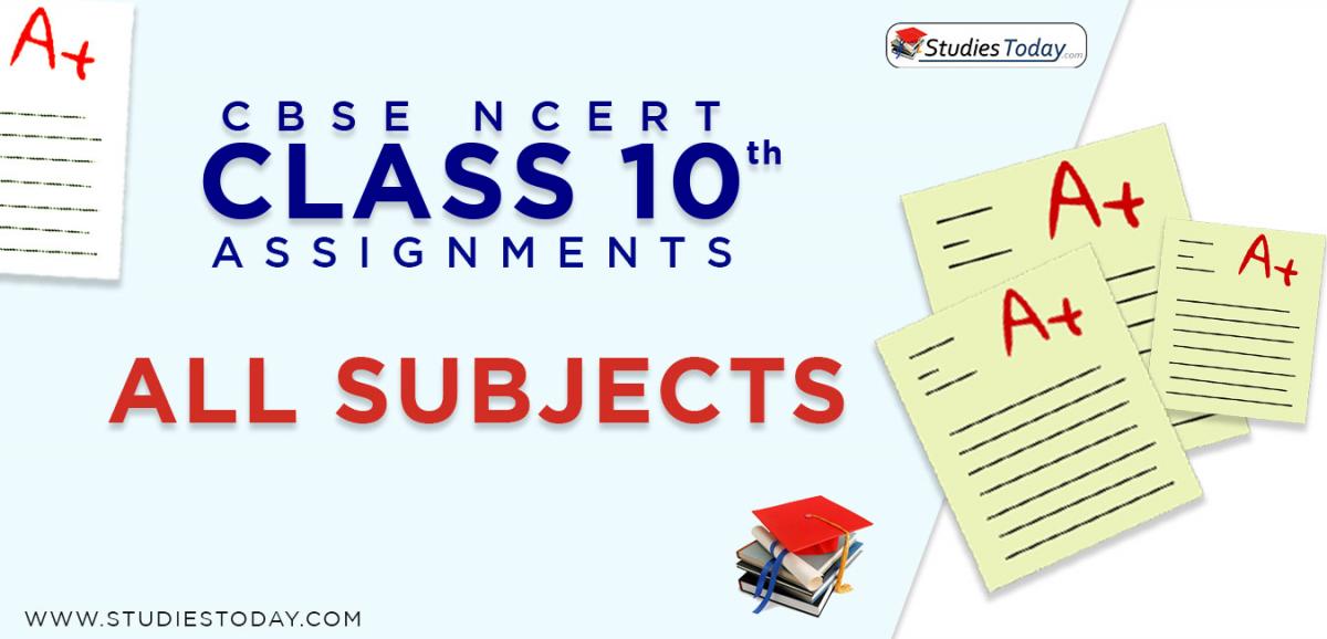 CBSE NCERT Assignments for Class 10 all subjects