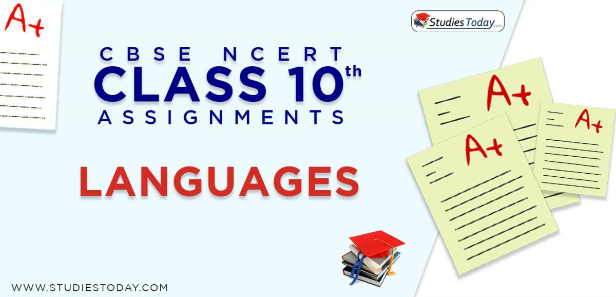 CBSE NCERT Assignments for Class 10 Languages