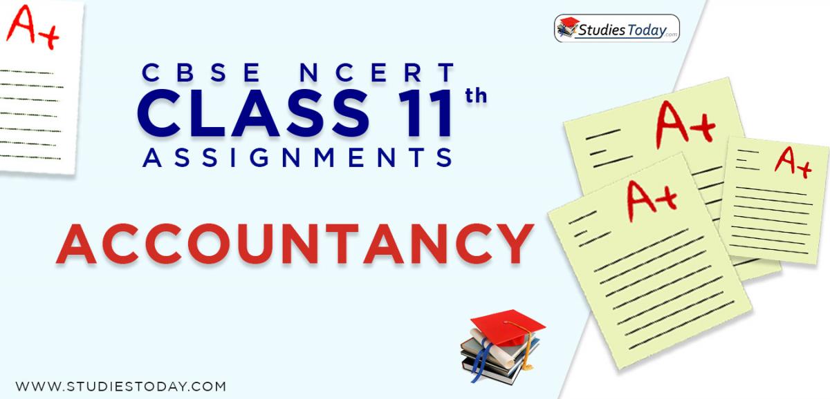 CBSE NCERT Assignments for Class 11 Accountancy