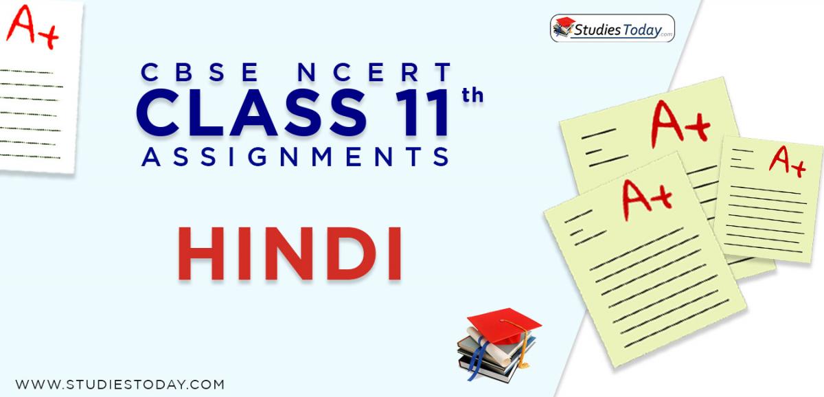 CBSE NCERT Assignments for Class 11 Hindi
