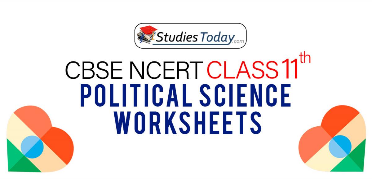 CBSE NCERT Class 11 Political Science Worksheets