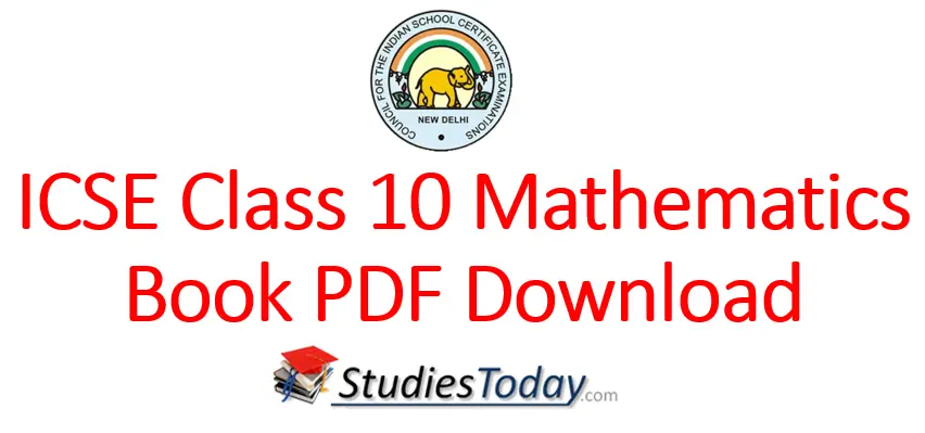 ICSE Class 10 Maths Book PDF Download