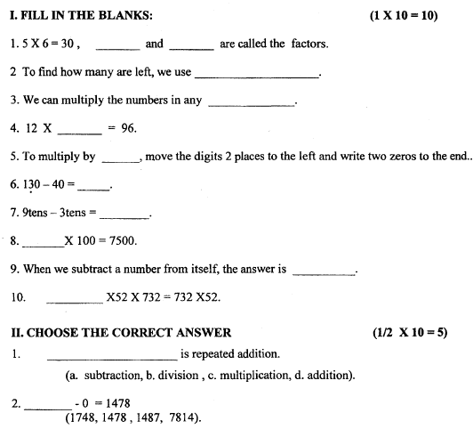 cbse-class-3-mathematics-question-paper-set-i
