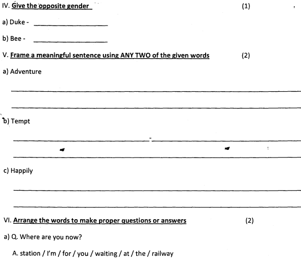 Standard English Paper 2 2019