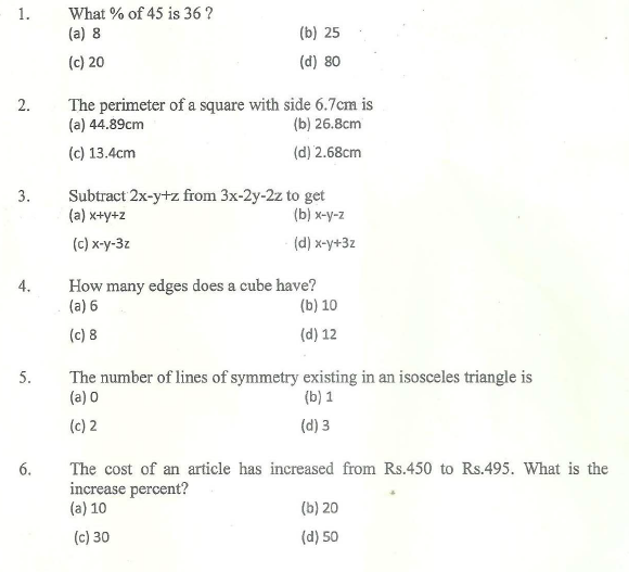 Mcq Questions For Class Maths With Answers Pdf Mobile Legends Free