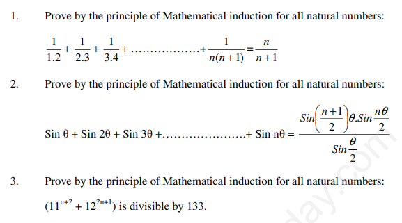 CBSE Class 11 Mathematics Revision Assignment Set D