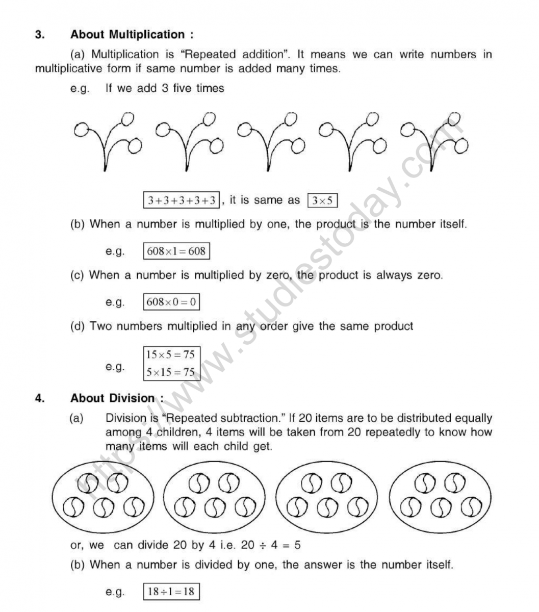 CBSE Class 5 Mental Maths Operations On Numbers Worksheet