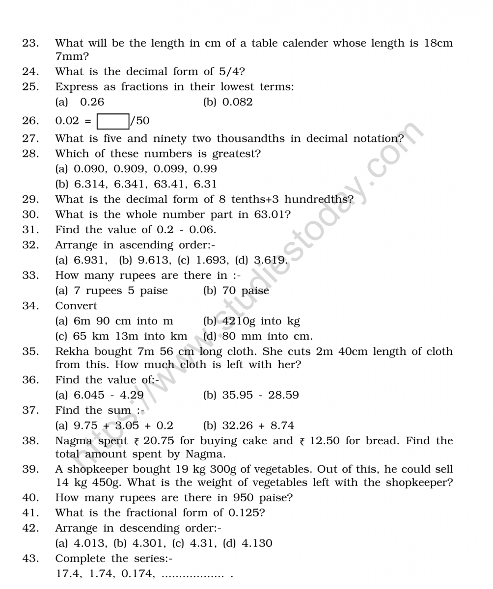 decimals-worksheet-for-grade-4-cbse-favorite-worksheet-decimals-worksheets-cazoomy-piper