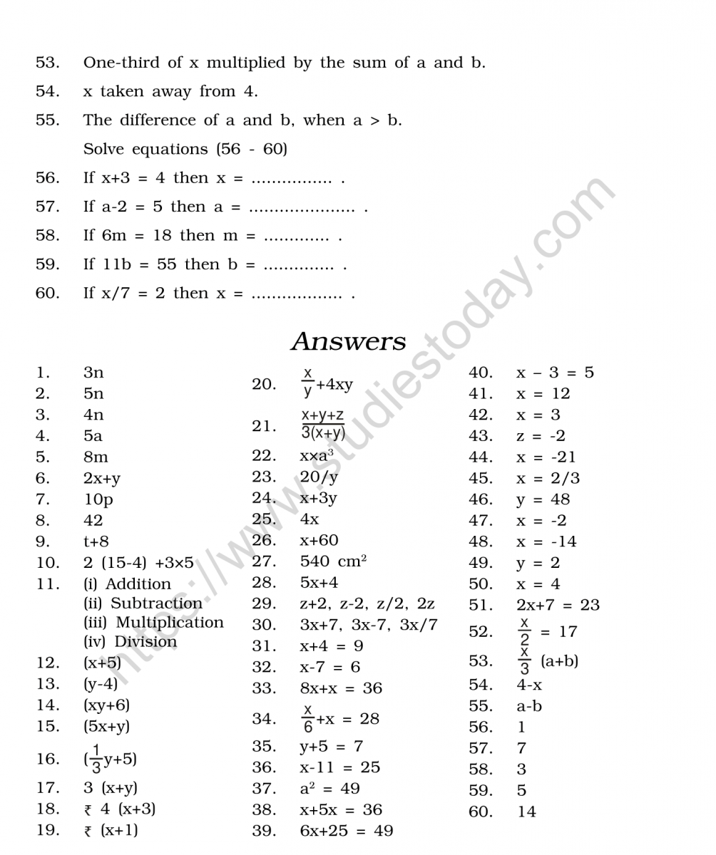 cbse-class-6-mental-maths-algebra-worksheet