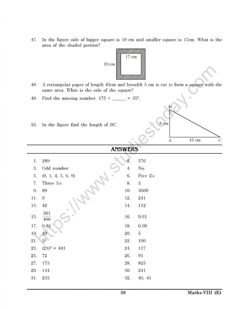 cbse-class-8-mental-maths-squares-and-square-roots-worksheet