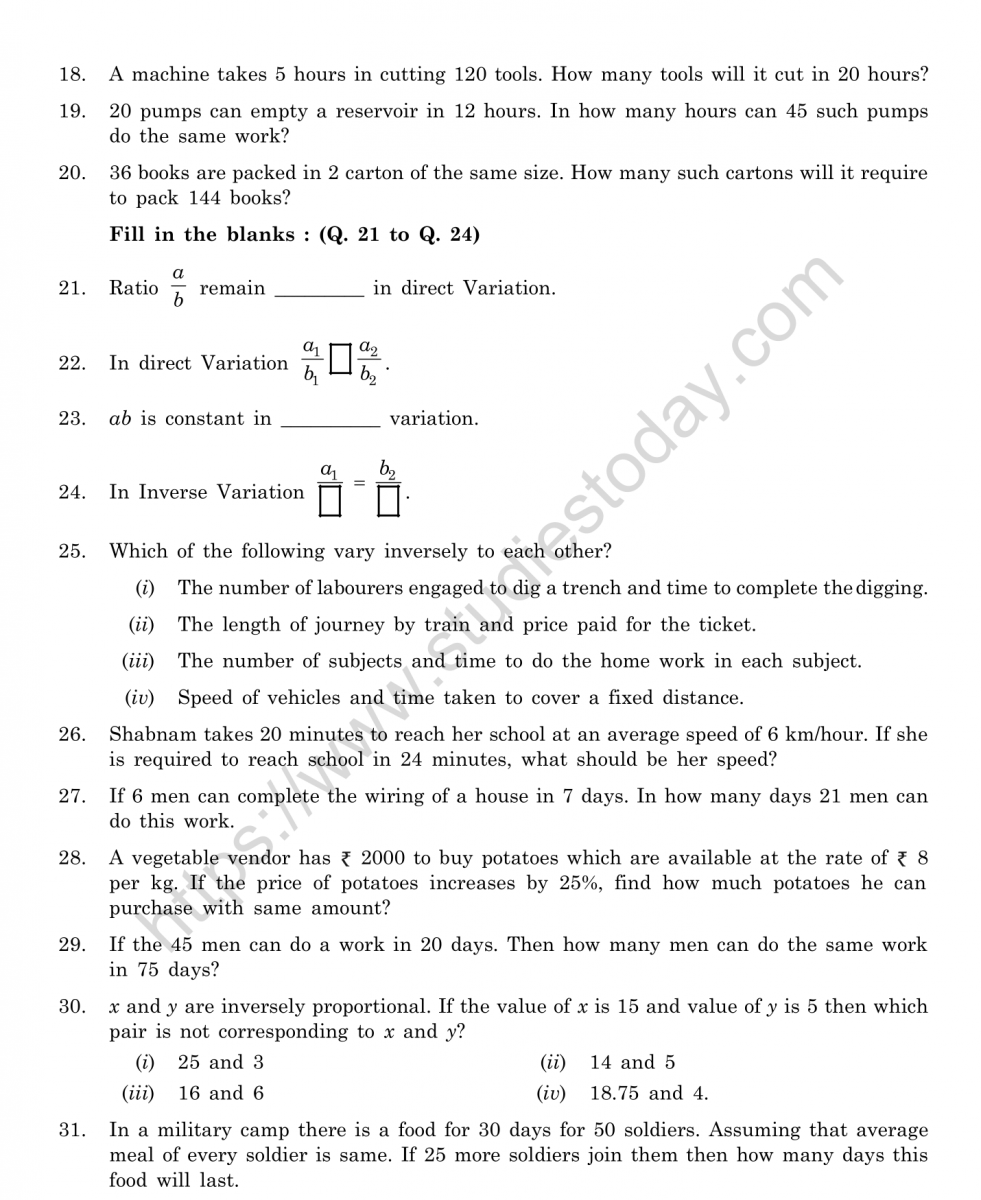 cbse-class-8-mental-maths-direct-and-inverse-proportion-worksheet