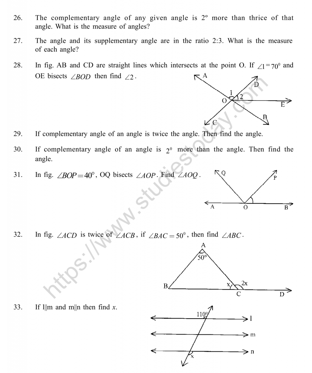 cbse-class-9-mental-maths-lines-and-angles-worksheet