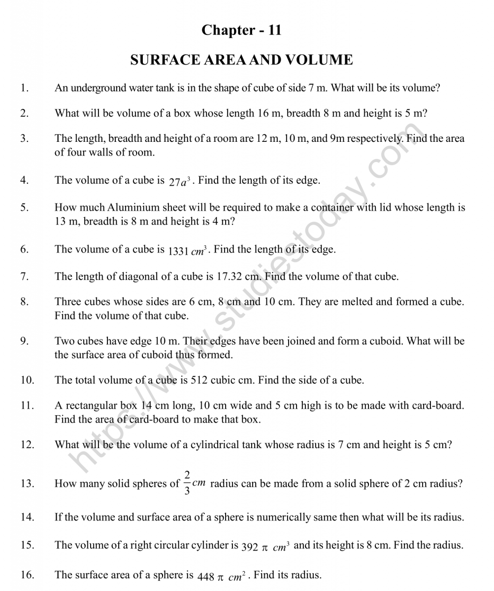 cbse-class-9-mental-maths-surface-area-and-volume-worksheet