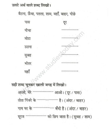 CBSE Class 1 Hindi Practice Worksheet (39)