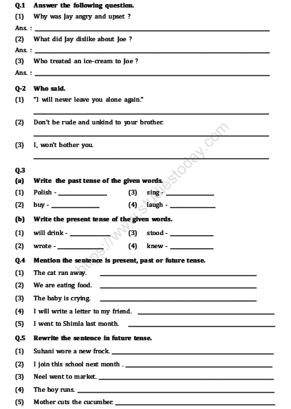 CBSE Class 2 English Practice Worksheets (11)