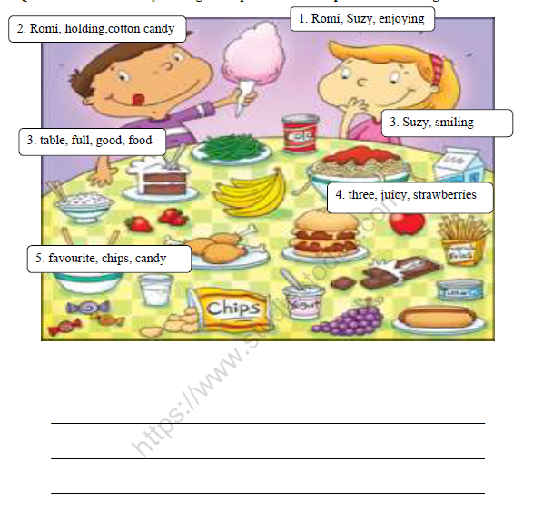CBSE Class 2 English Practice Worksheets (115) - Picture Composition 2