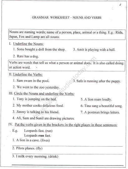 cbse class 2 english practice worksheet set m practice worksheet for english