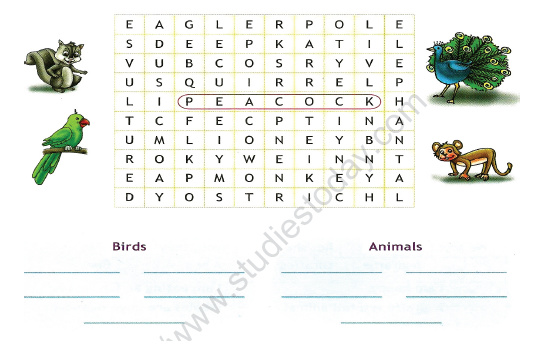 CBSE Class 2 English Practice Worksheets (66) - Puzzle 1