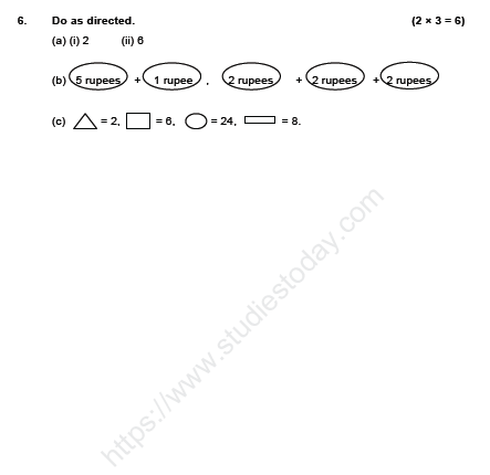 CBSE Class 1 Mathematics Sample Paper Set K