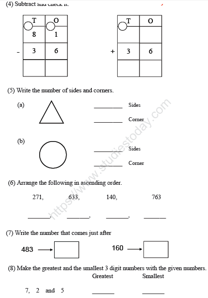 CBSE Class 2 Maths Sample Paper Set N