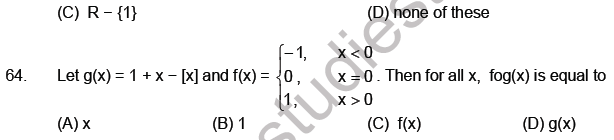 JEE Mathematics Relation and Functions MCQs Set B-Level2-11