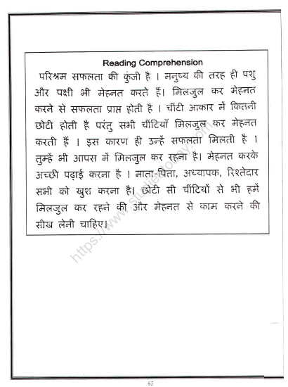 CBSE Class 2 Hindi Practice Worksheets (59) - Reading