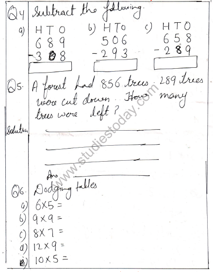 CBSE Class 2 Maths Practice Worksheets (80) - Revision 2