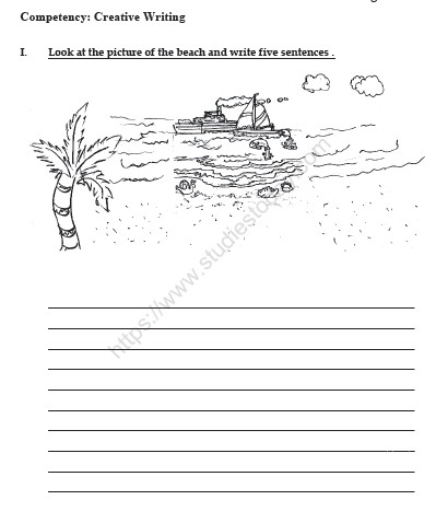 CBSE Class 3 English Practice Worksheets (31)-Sea Song 1