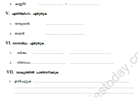 CBSE Class 6 Malayalam Question Paper Set I 2