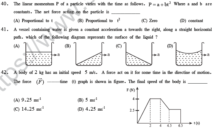 NEET UG Physics Laws of Motion MCQs-16