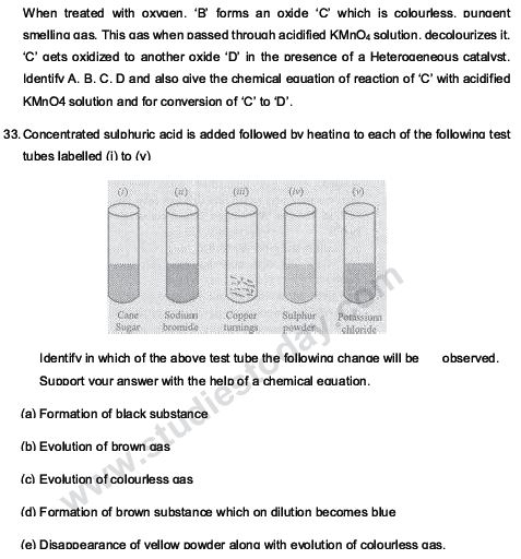 CBSE Class 12 Chemistry notes and questions for The p block Elements Part A