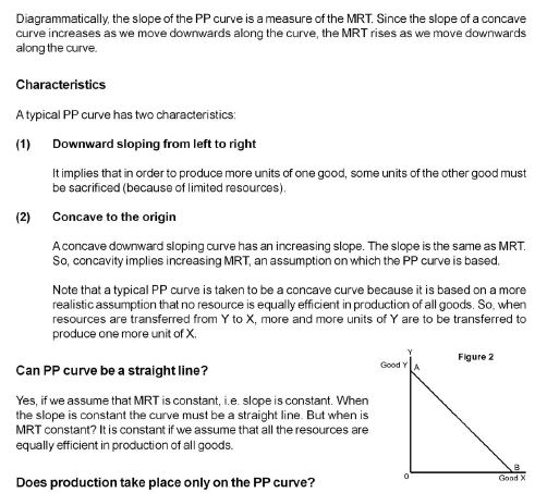 CBSE Class 12 Microeconomics-Production Possibilities Curve (Updated March 2014)
