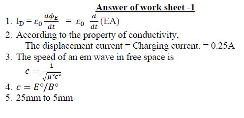 CBSE Class 12 Phyiscs - Electromagnetic Waves Formulae