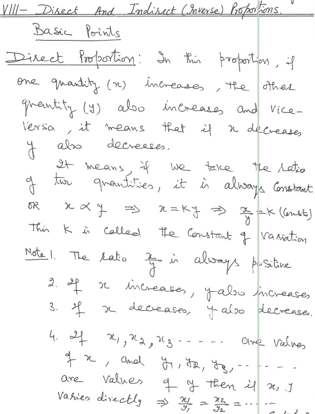 CBSE Class 8 Direct and Inverse Proportions Concepts_1